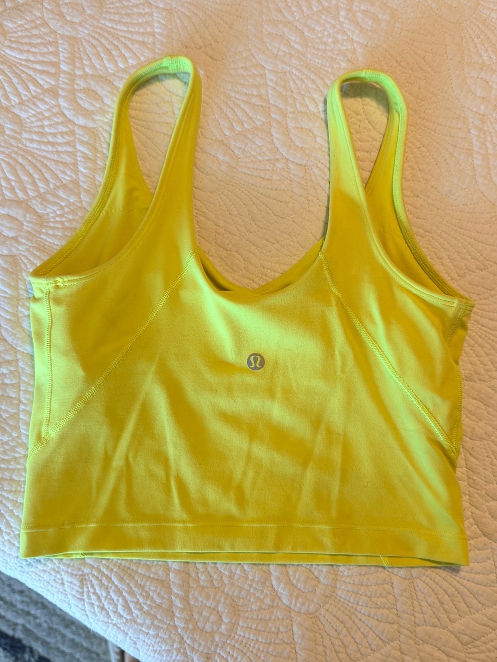 Lululemon Neon Yellow Sports Bra Tank Top